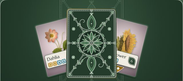 A new season being dealt: two plant cards and the deck